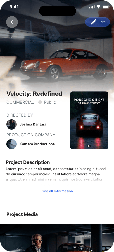 Project Detail App Screen