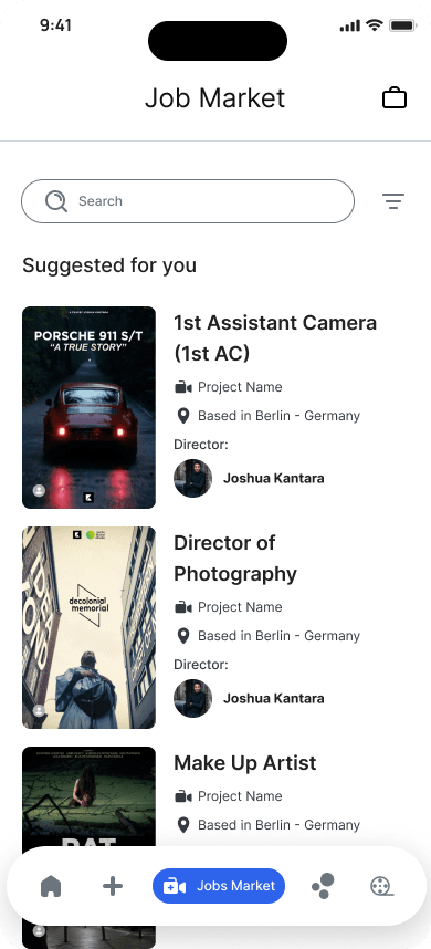 Job Market App Screen